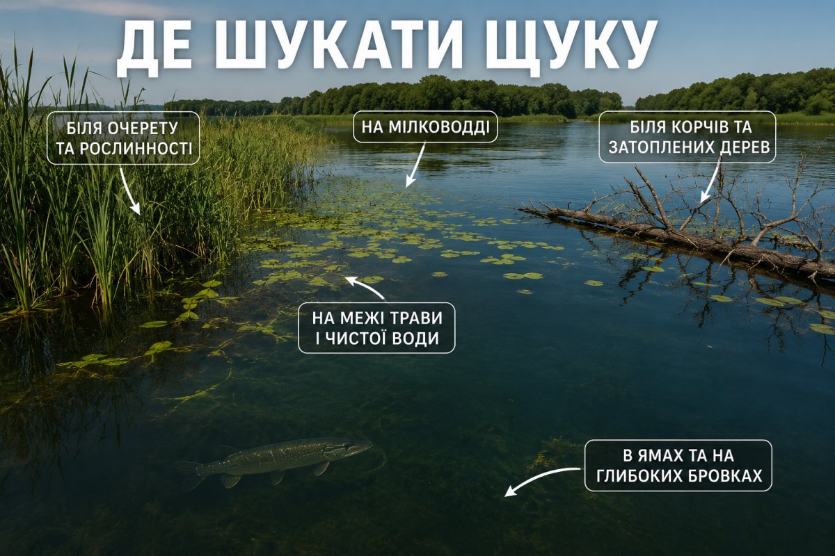 Де шукати щуку Де шукати щуку